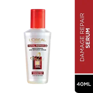 L'Oreal Paris Total Repair 5 Instant Smoothing & Nourishing Oil Serum - Unmanageable Damaged Hair, Nourish And Protect, Leave On Therapie, 40 ml