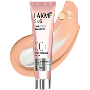 Lakme 9To5 CC+ Complexion Care Cream With 3% Niacinamide & SPF 30 PA++, 30 g