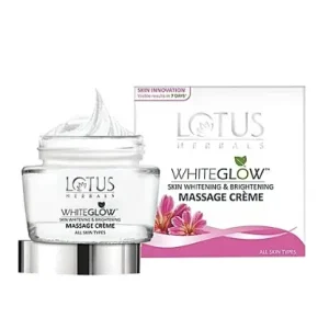 Lotus Herbals Whiteglow Skin Whitening & Brightening Massage Creme, 60 g