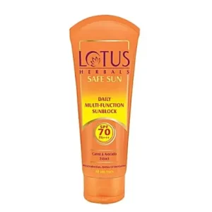 Lotus Herbals Safe Sun Daily Multi-Function Sun Block PA+++ - SPF 70, 60 g