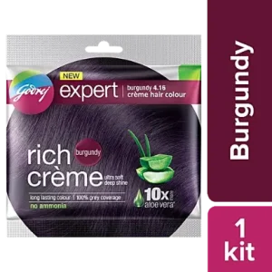 Godrej Expert Rich Creme Hair Colour - Single Use, 20 g + 20 ml Shade 4.16 Burgundy