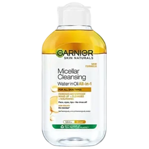 Garnier Oil infused Cleansing Water - Waterproof Makeup Remover For All Skin Types, 125 ml