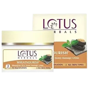 Lotus Herbals Wheatnourish Wheatgerm Oil & Honey Massage Creme, 50 g