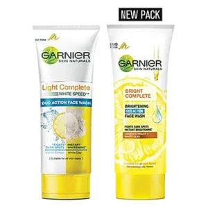 Garnier Bright Complete Duo Action Face Wash - Fights Dark Spots, 100 g