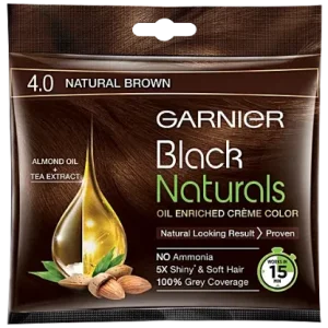 Garnier Hair Colour - Black Naturals, 20 g 4, Natural Brown