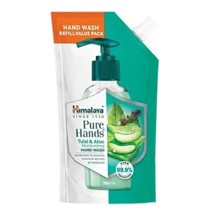 Himalaya Pure Hands Moisturizing Hand Wash - Tulsi & Aloe, 99.9% Germ Protection, pH Balanced, 750 ml