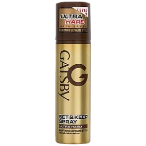 Gatsby Hair Spray Set & Keep - Ultra Hard, Maintains Ultimate Style Without Visible Residue 170g