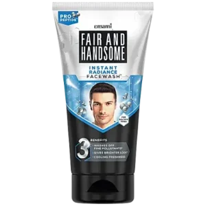 Fair And Handsome Instant Radiance Face Wash, Pro-Peptide, Instant Radiance, Washes Of Fine Pollutants, Cooling Freshness, 100 g