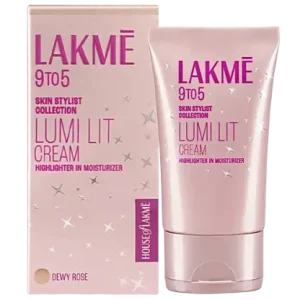 Lakme 9 To 5 Lumi Tint Cream - Highlighter In Moisturizer, 30 g Dew Rose