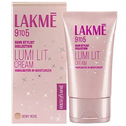 Lakme 9 To 5 Lumi Tint Cream - Highlighter In Moisturizer, 30 g Dew Rose
