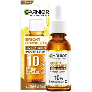 Garnier Bright Complete Overnight Booster Serum - 10% Pure Vitamin C, 30 ml