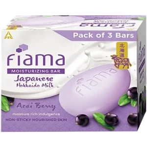 Fiama Japanese Hokkaido Milk & Acai Berry Moisturising Soap Bars, 125 g Packof 1