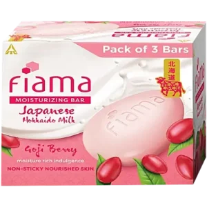 Fiama Japanese Hokkaido Milk & Goji Berry Moisturising Soap Bars, 125 g Pack of 1