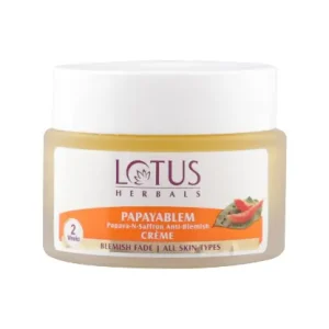 Lotus Herbals Papayablem Papaya & Saffron Anti-Blemish Cream 50g