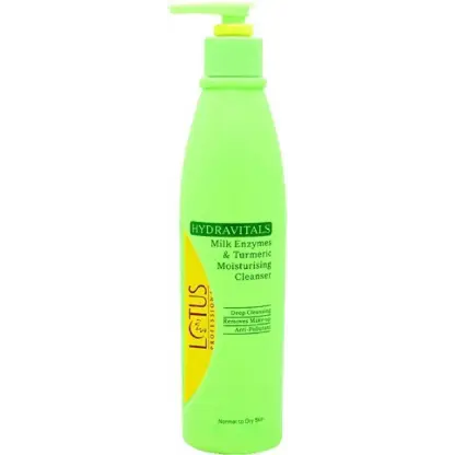 Lotus Professional Hydravitals Milk Enzymes and Turmeric Moisturising Cleanser,250ml