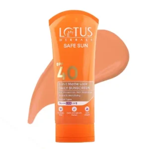 Lotus Herbals Safe Sun 3 In 1 Tinted Daily Sunscreen SPF 40 PA+++ 100g