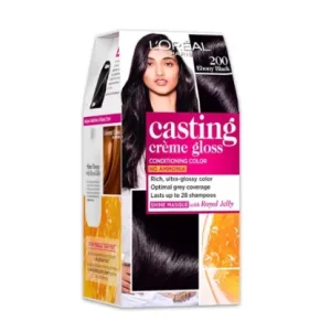 L'ORÉAL Casting Creme Gloss Hair Color - 200 Ebony Black (87.5g+72ml)
