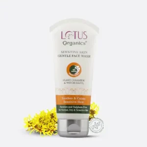 Lotus Organics+ Sensitive Skin Gentle Face Wash for Women & Men 80g