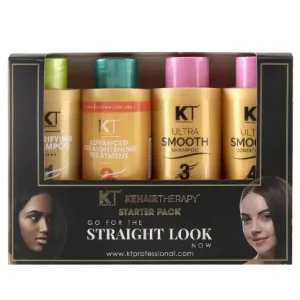KT Professional KEHAIRTHERAPY Home Keratin Advanced Straightening Starter Kit (480ml)