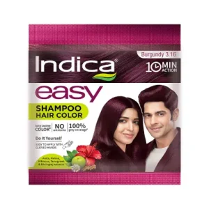 Indica Easy Do-It-Yourself 10 Minutes Hair Color Shampo Burgundy
