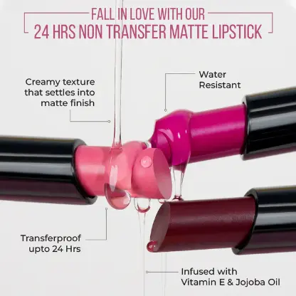 INSIGHT COSMETICS 24 Hrs Non Transfer Matte Lipstick Shade 04 Forget Me