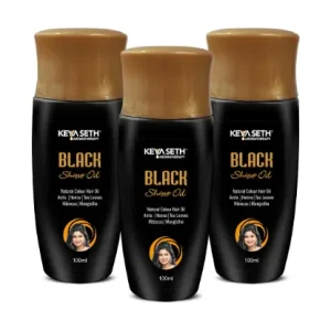 Keya Seth Black Shine Oil-Natural Hair Colour Gel-Based Dye for Grey Coverage, Men & Women