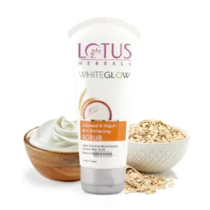 Lotus WhiteGlow Skin Brightening Oatmeal & Yogurt Scrub 100G