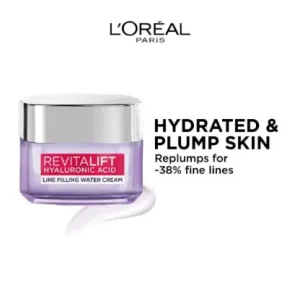 L'Oreal Paris Hyaluronic Acid Line Filling Water Cream with Ceramides for Hydration & Barrier Repair (50ml)