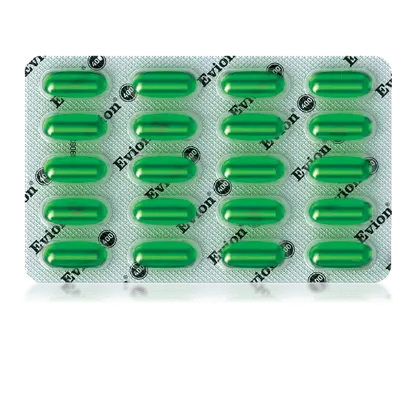 Evion 20 capsules in a strip