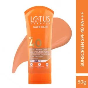 Lotus Safe Sun 3 In 1 Matte-Look Daily Sunscreen SPF 40 PA+++