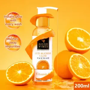 Good Vibes Anti Blemish Glow face Wash Vitamin C | Brightening, Skin Illuminating (200 ml)
