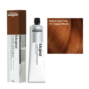 Loreal Professionnel Majirel Hair Color 7.4 Copper Blonde 60ml | Vibrant Copper Blonde Hair Dye | Salon Finish