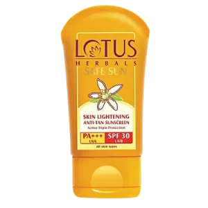 Lotus Herbals Safe Sun Skin Lightening Anti-Tan Sunscreen PA+++ - SPF 30, 50 g