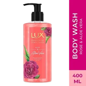 Lux Brightening Body Wash - Rose & Aloe Vera, For Soft & Smooth Skin, 400 ml