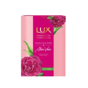 Lux Exfoliating Soap Bar - Rose & Aloevera, Essence Of Himalayas, 125 g  pack of 1