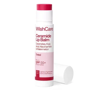 WishCare Tinted Ceramide Lip Balm for Dark Pigmented Lips with SPF50 PA+++ Heals Chapped Lips (5 g)