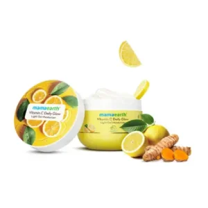 Mamaearth Vitamin C Daily Glow Light Gel Moisturizer with Vitamin C & Turmeric for Skin Brightening - 200 g
