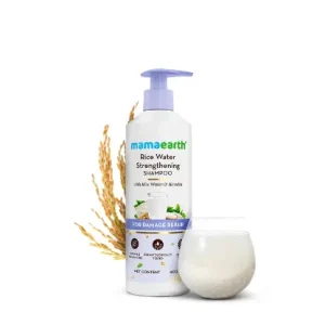 Mamaearth Rice Water Strengthening Shampoo with with Rice Water & Keratin for Damage Repair- 400 ml
