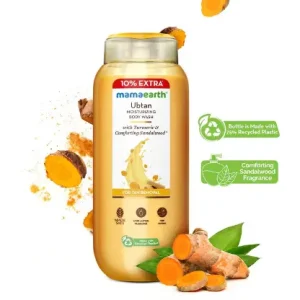 Mamaearth Ubtan Moisturizing Body Wash with Turmeric & Saffron for Tan Removal - 250 ml + 25 ml Extra