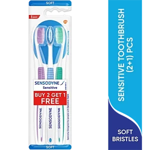 Sensodyne Sensitive Soft Toothbrush, 3 pcs (Buy 2 Get 1 Free)