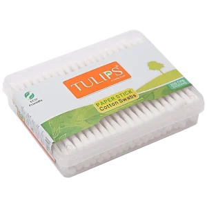 Tulips Paper Stick Cotton Buds, 100 pcs (200 Tips)
