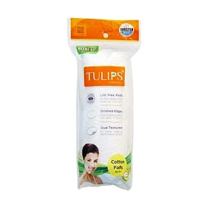 Tulips Cotton Pads - For Make Up & Nail Polish Removal, 50 pcs