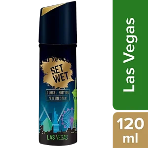 Set Wet Global Edition Perfume Spray For Men - Las Vegas Live, 120 ml