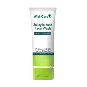 WishCare Salicylic Acid Face Wash For Women & Men | Reduces Acne & Controls Oil | With AHA, Green Tea, Chamomile & Tea Tree | Salicylic Acid Face Wash For Oily Skin & Acne Prone Skin | 100ml