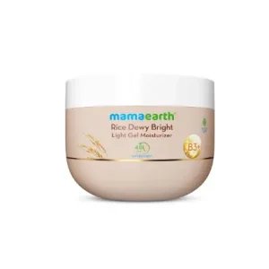 Mamaearth Rice Dewy Bright Light Gel Moisturizer with Rice Water& Niacinamide For Glass-skin Glow 200g