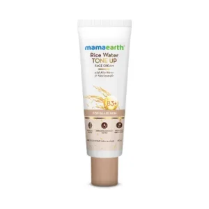 Mamaearth Rice Water Tone Up Face Cream with Rice Water & Niacinamide for Glass Skin 50g