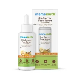Mamaearth Skin Correct Face Serum with Niacinamide and Ginger Extract for Acne Marks and Scars - 30 ml