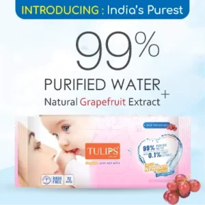 Tulips Sensitive Baby Wet Wipes (72 wipes x 1 Pack),