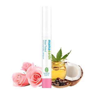 Mamaearth 100% Natural Lip Balm for Women & Men 2g (Rose)