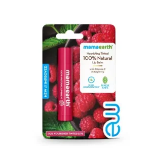 Mamaearth Nourishing Tinted 100% Natural Lip Balm With Vitamin E And Raspberry - 4 G
